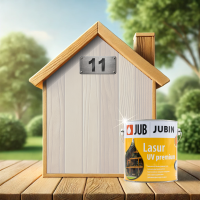 JUB Jubin Lasur UV Premium - Лазурь для древесины с воском 0,75 л №11 Белый JUB Jubin Lasur UV Premium - Лазурь для древесины с воском 0,75 л №11 Белый